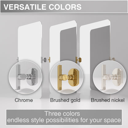 Twirl 24 in. W x 36 in. H Rectangular Frameless Tilt Wall Bathroom Vanity Mirror XYK-2436NK5