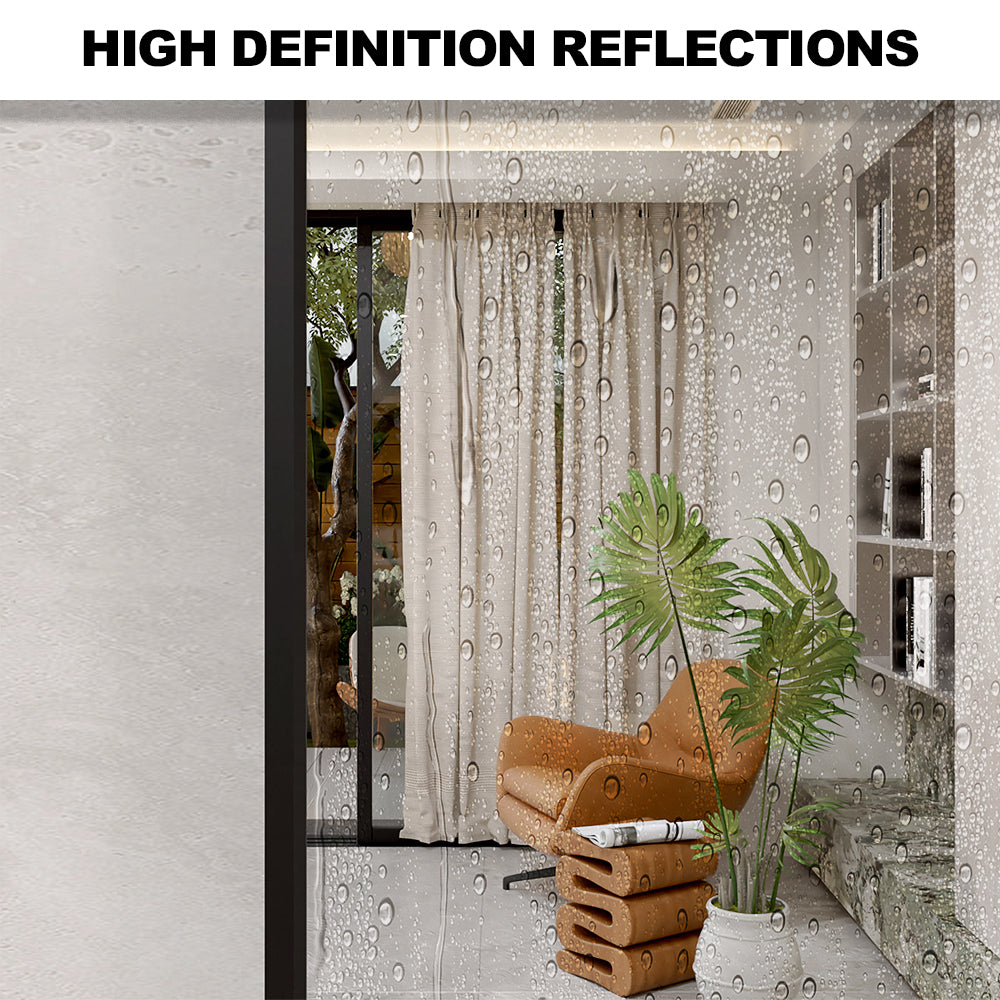 Vista 24 in. W x 36 in. H Rectangular Framed Wall Bathroom Vanity Mirror XYS-2436BL10_1f2cadf7-0d90-4d7c-a7b2-dca1b3a99e04