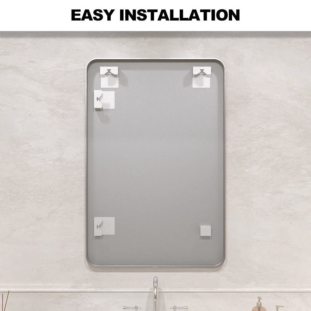 Vista 24 in. W x 36 in. H Rectangular Framed Wall Bathroom Vanity Mirror XYS-2436BN12_b0353f45-58be-4021-99d7-a1869ccaac27