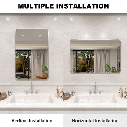 Vista 24 in. W x 36 in. H Rectangular Framed Wall Bathroom Vanity Mirror XYS-2436BN7_82c91672-dd50-4285-b445-4ee9f73adf5f