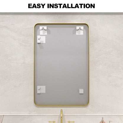 Vista 24 in. W x 36 in. H Rectangular Framed Wall Bathroom Vanity Mirror XYS-2436GD12_3367ed57-1326-457c-80f8-86c939bc82c9