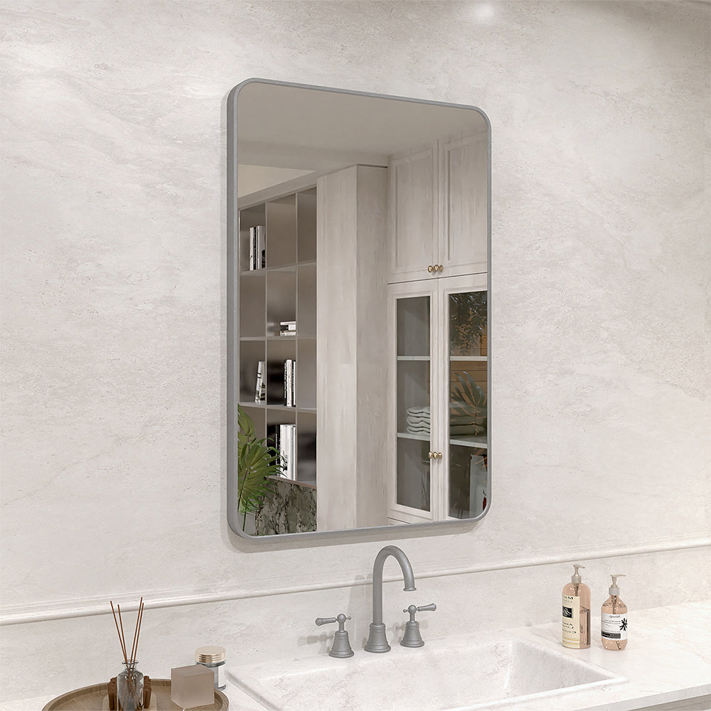 Vista 24 in. W x 36 in. H Rectangular Framed Wall Bathroom Vanity Mirror XYS-2436GY1_996652a5-ded3-4b65-a1ee-6f73a512048d