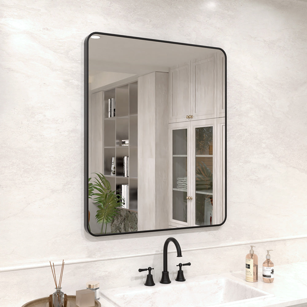 Vista 30 in. W x 36 in. H Rectangular Framed Wall Bathroom Vanity Mirror XYS-3036BL1