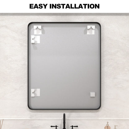 Vista 30 in. W x 36 in. H Rectangular Framed Wall Bathroom Vanity Mirror XYS-3036BL12
