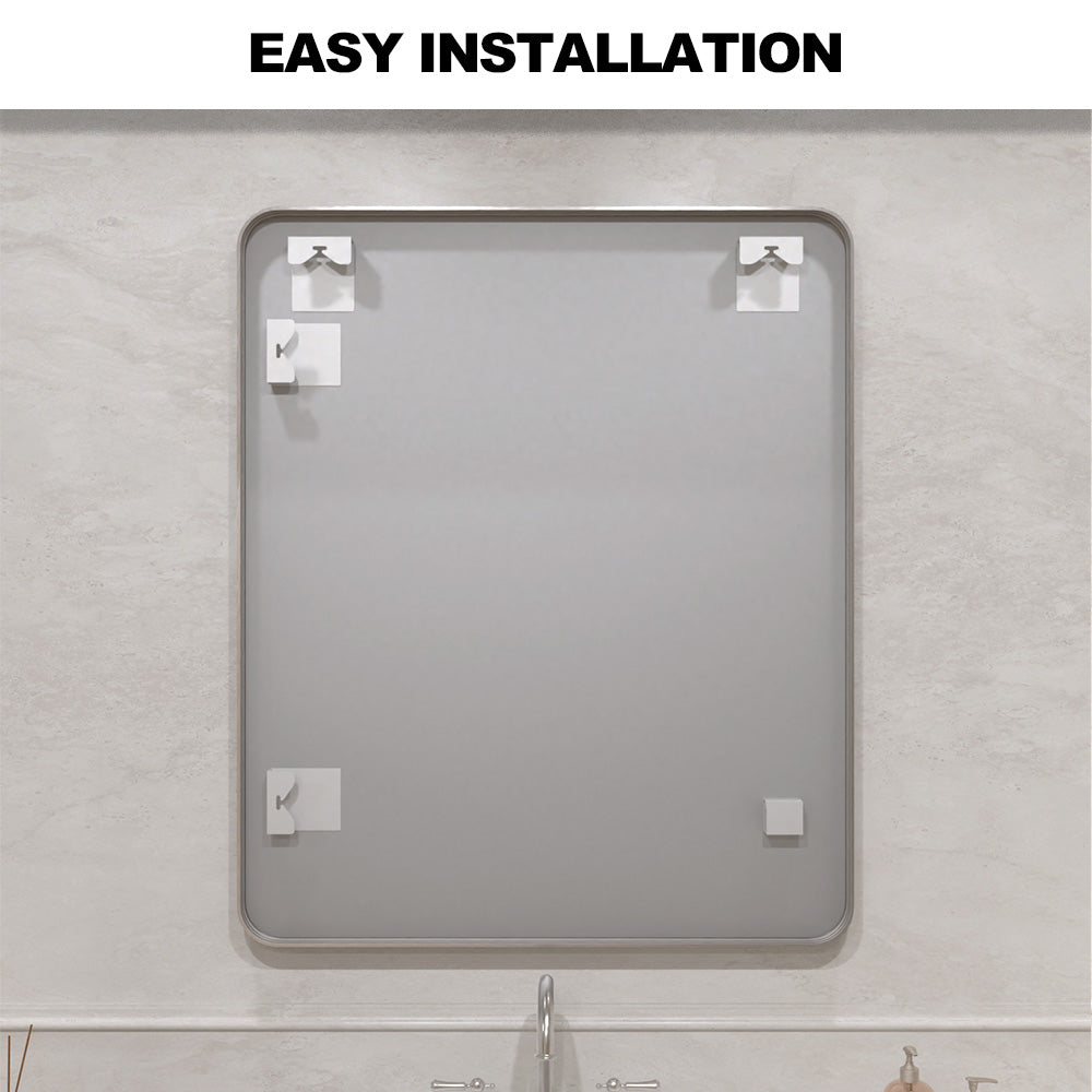 Vista 30 in. W x 36 in. H Rectangular Framed Wall Bathroom Vanity Mirror XYS-3036BN12