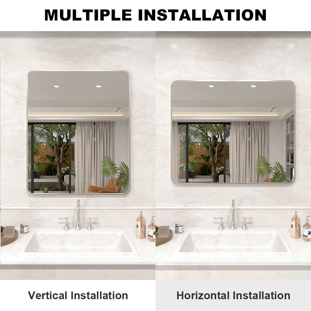 Vista 30 in. W x 36 in. H Rectangular Framed Wall Bathroom Vanity Mirror XYS-3036BN4