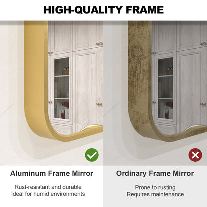Vista 30 in. W x 36 in. H Rectangular Framed Wall Bathroom Vanity Mirror XYS-3036GD10