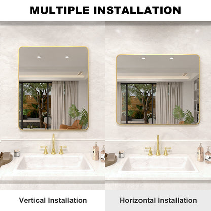 Vista 30 in. W x 36 in. H Rectangular Framed Wall Bathroom Vanity Mirror XYS-3036GD5