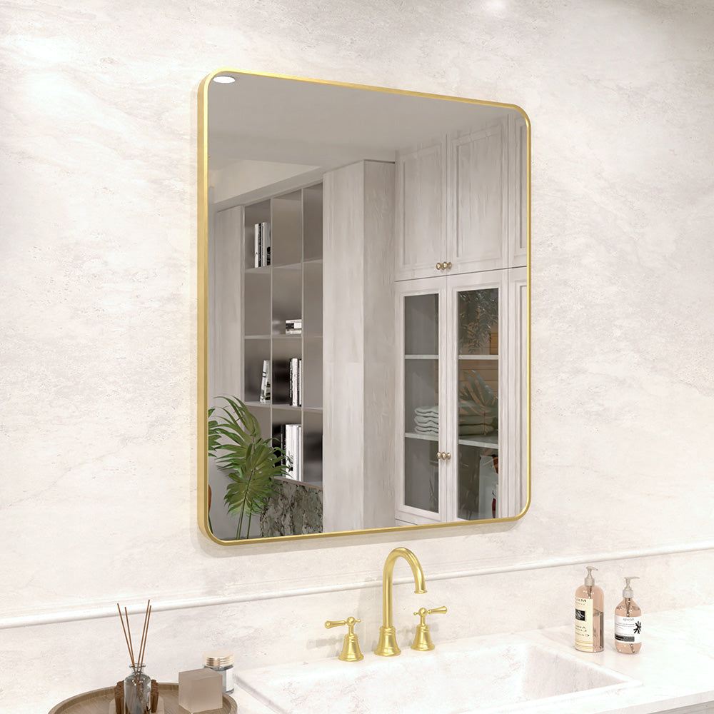 Vista 30 in. W x 36 in. H Rectangular Framed Wall Bathroom Vanity Mirror XYS-3036GD7