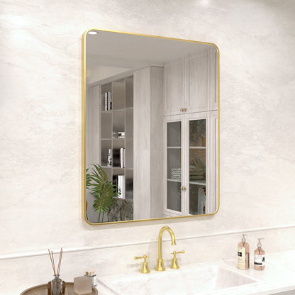 Vista 30 in. W x 36 in. H Rectangular Framed Wall Bathroom Vanity Mirror XYS-3036GD7