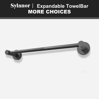 NestPro 16-27 In. Adjustable Expandable Wall Mounted Towel Bar for Bathroom Kitchen Matte Black XYTB-1627BL1_649d7a36-0782-4167-bf9b-683aaa2aef90
