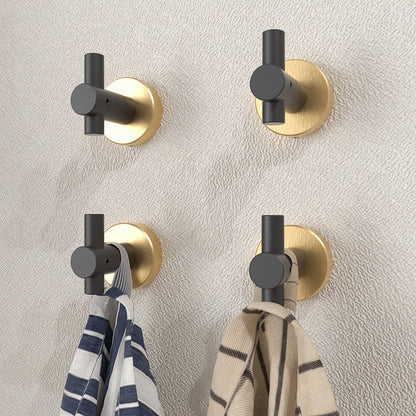 NestPro 4-Pieces Wall Mounted J-Hook Round Bathroom Robe/Towel Hook XYTH-04BG3