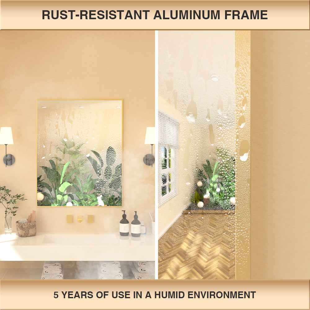 Nova Rectangular Framed Wall Bathroom Vanity Mirror XYZ-2430BG4