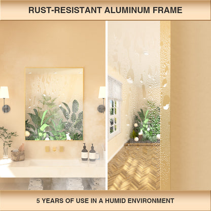 Nova Rectangular Framed Wall Bathroom Vanity Mirror XYZ-2430BG4