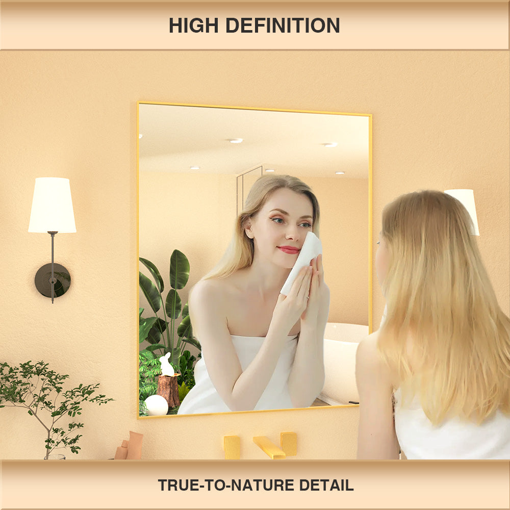 Nova Rectangular Framed Wall Bathroom Vanity Mirror XYZ-2430BG5