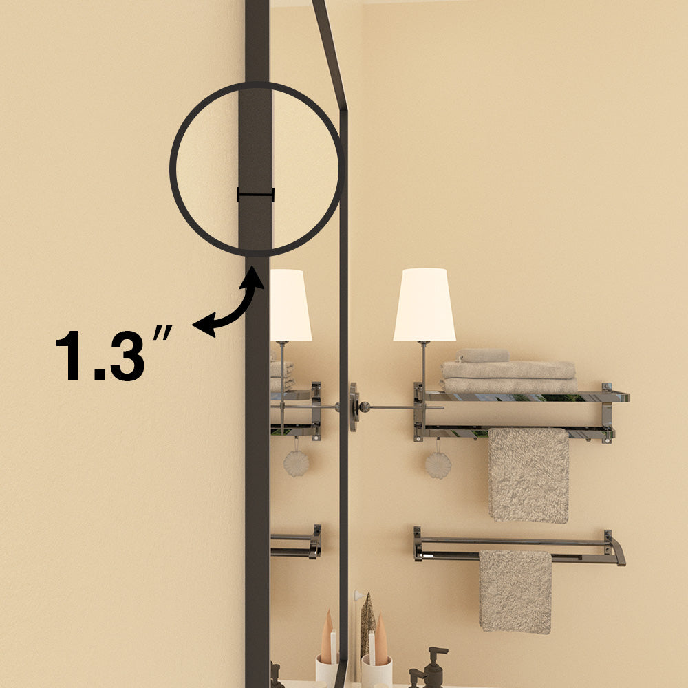 Nova Rectangular Framed Wall Bathroom Vanity Mirror XYZ-2430BL11