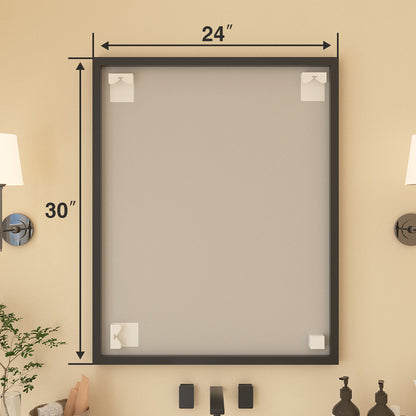 Nova Rectangular Framed Wall Bathroom Vanity Mirror XYZ-2430BL12