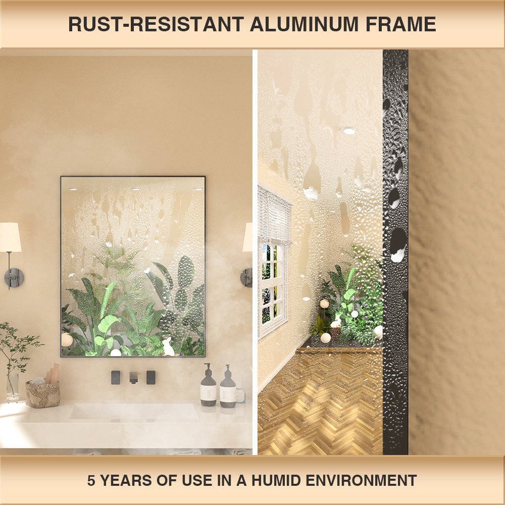 Nova Rectangular Framed Wall Bathroom Vanity Mirror XYZ-2430BL4