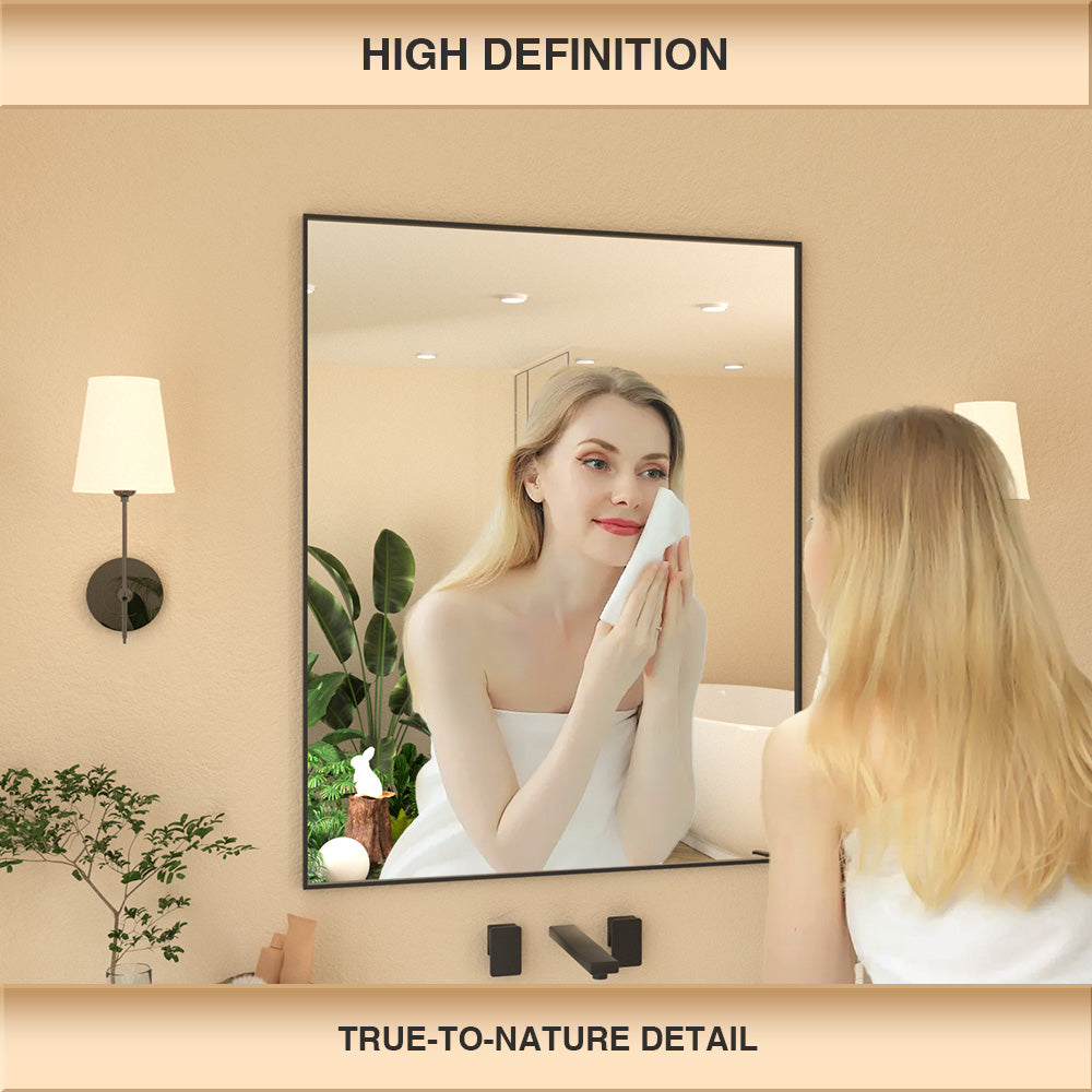 Nova Rectangular Framed Wall Bathroom Vanity Mirror XYZ-2430BL5