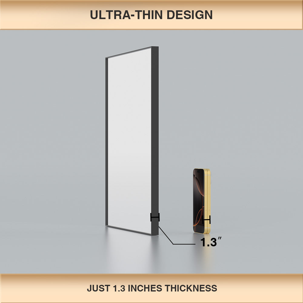 Nova Rectangular Framed Wall Bathroom Vanity Mirror XYZ-2430BL6