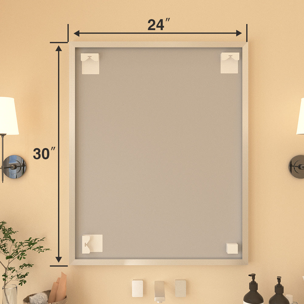 Nova Rectangular Framed Wall Bathroom Vanity Mirror XYZ-2430NK12