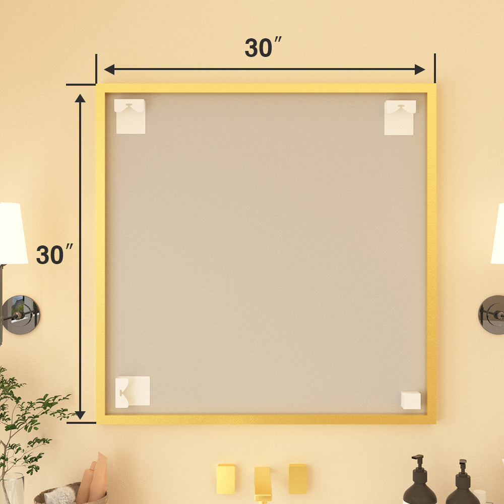 Nova Rectangular Framed Wall Bathroom Vanity Mirror XYZ-3030BG12