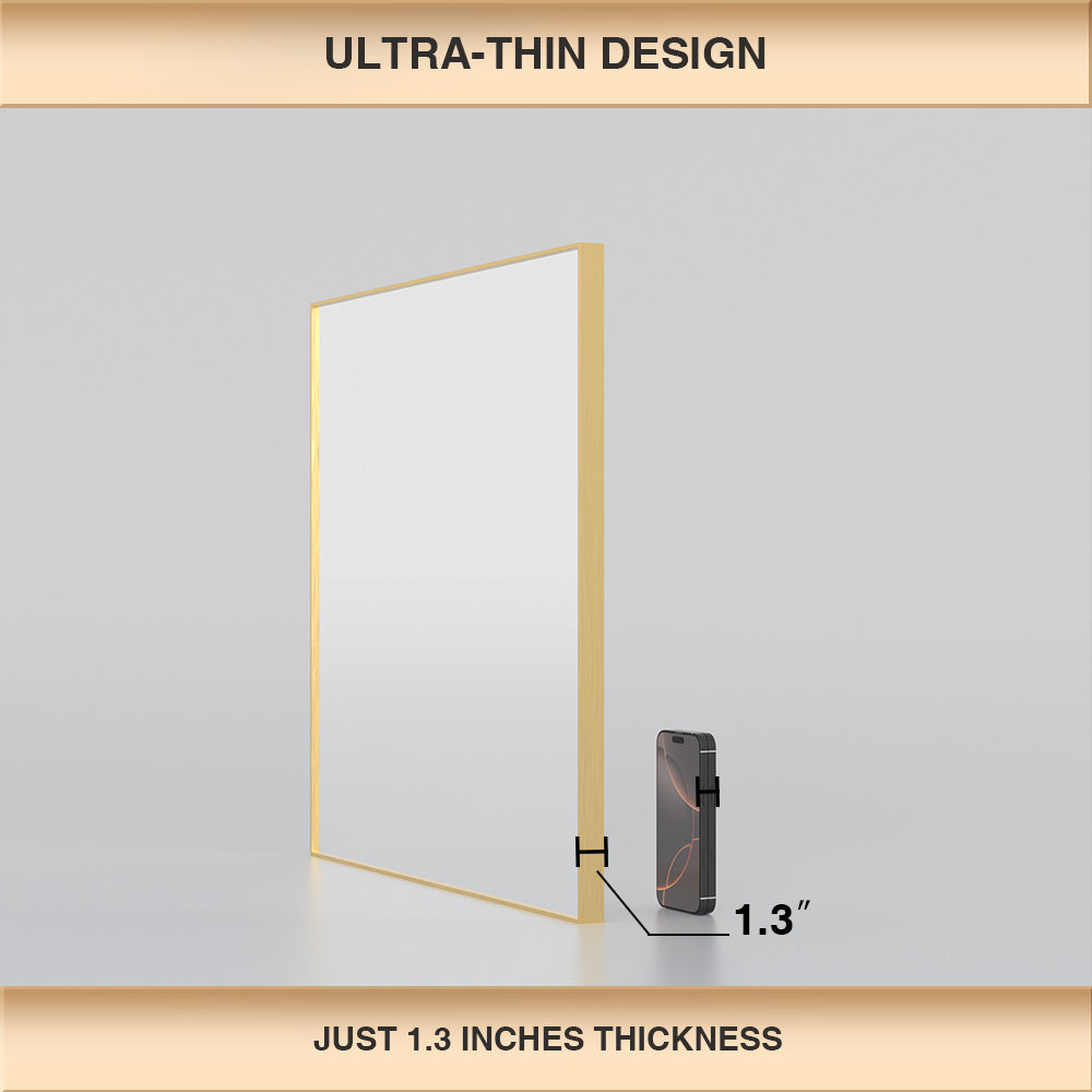 Nova Rectangular Framed Wall Bathroom Vanity Mirror XYZ-3030BG6