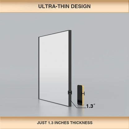 Nova Rectangular Framed Wall Bathroom Vanity Mirror XYZ-3030BL6