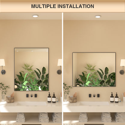 Nova Rectangular Framed Wall Bathroom Vanity Mirror XYZ-3030BL8