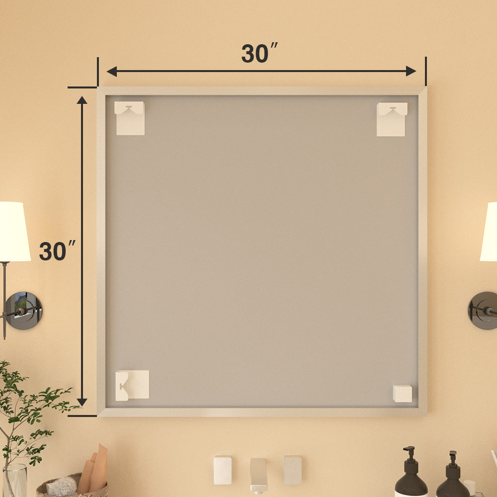 Nova Rectangular Framed Wall Bathroom Vanity Mirror XYZ-3030NK12