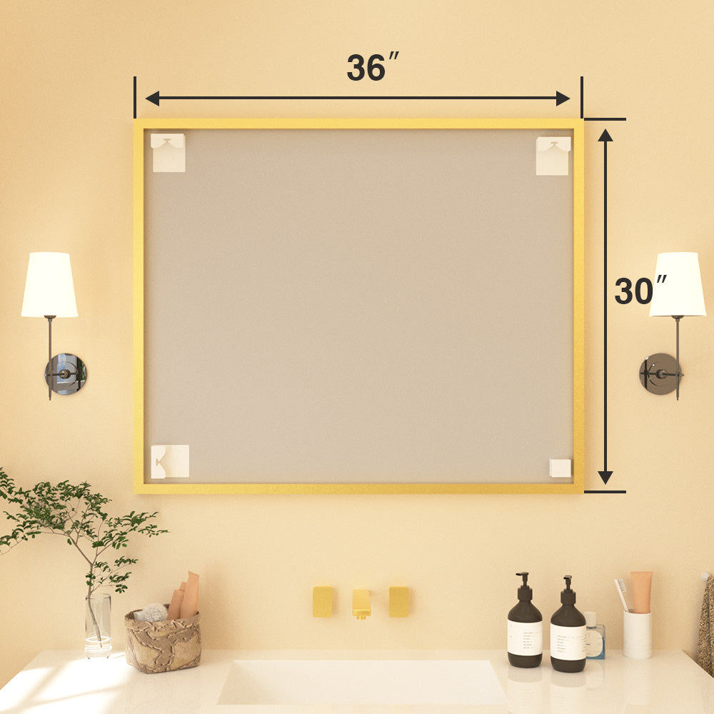 Nova Rectangular Framed Wall Bathroom Vanity Mirror XYZ-3630BG12