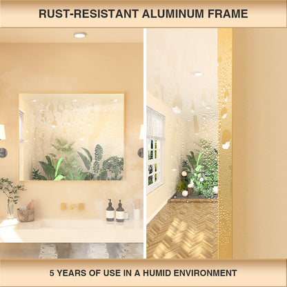 Nova Rectangular Framed Wall Bathroom Vanity Mirror XYZ-3630BG4