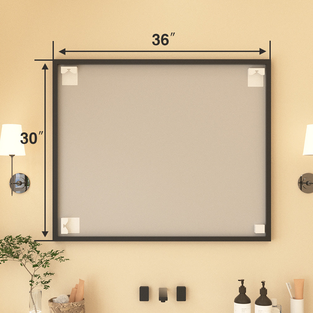 Nova Rectangular Framed Wall Bathroom Vanity Mirror XYZ-3630BL12