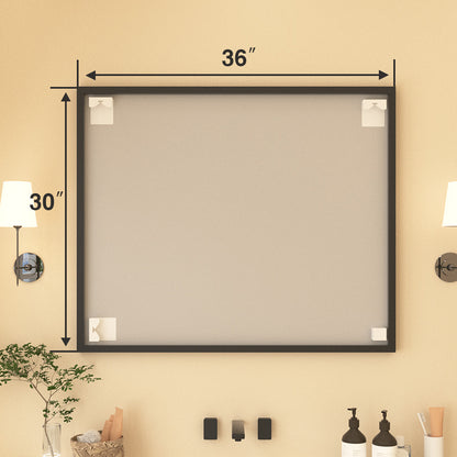 Nova Rectangular Framed Wall Bathroom Vanity Mirror XYZ-3630BL12