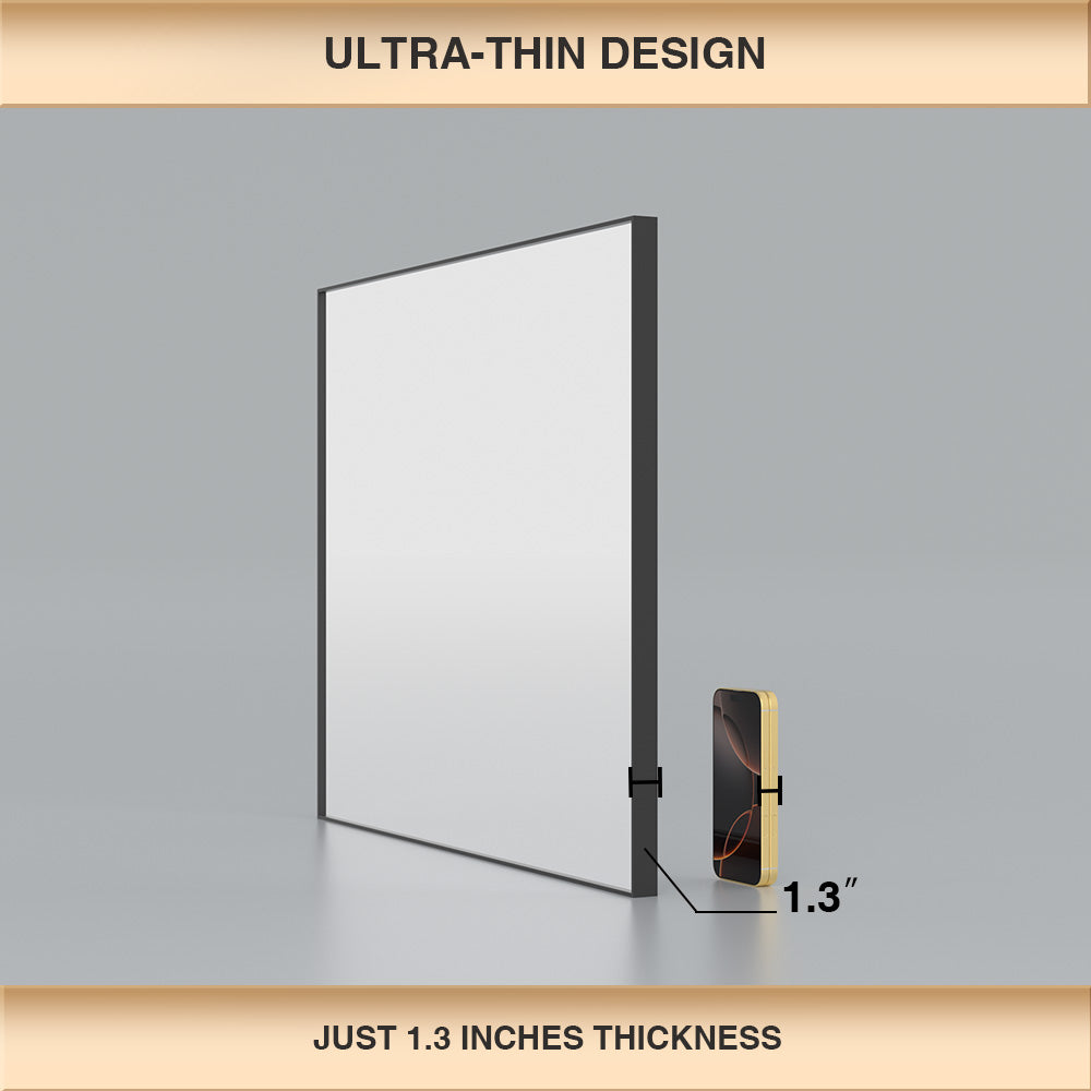 Nova Rectangular Framed Wall Bathroom Vanity Mirror XYZ-3630BL6