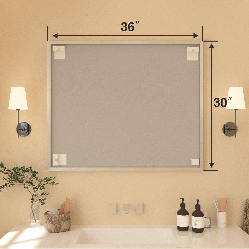 Nova Rectangular Framed Wall Bathroom Vanity Mirror XYZ-3630NK12