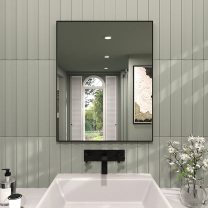 TaiMei 24 in. W x 30 in. H Rectangular Framed Wall Bathroom Vanity Mirror Matte Black ZL2430-BL-01_80274719-864e-4ba3-be33-0fa992b65518