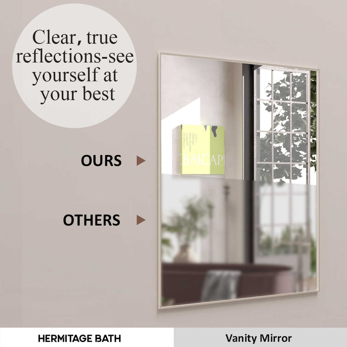 Sight 24 in. W x 30 in. H Rectangular Framed Wall Bathroom Vanity Mirror ZL2430BN-7