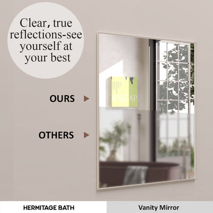 Sight 24 in. W x 30 in. H Rectangular Framed Wall Bathroom Vanity Mirror ZL2430BN-7