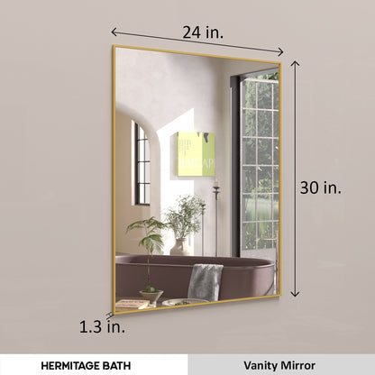Sight 24 in. W x 30 in. H Rectangular Framed Wall Bathroom Vanity Mirror ZL2430GD-3