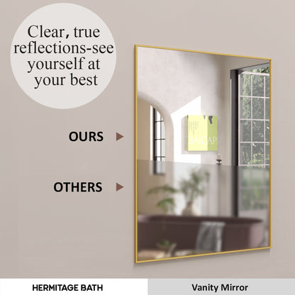Sight 24 in. W x 30 in. H Rectangular Framed Wall Bathroom Vanity Mirror ZL2430GD-7