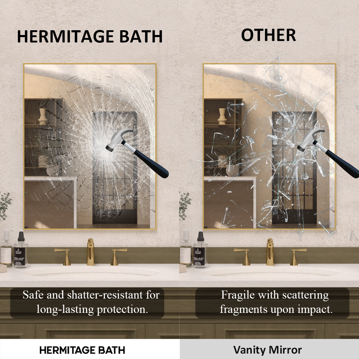 Sight 24 in. W x 30 in. H Rectangular Framed Wall Bathroom Vanity Mirror ZL2430GD-9