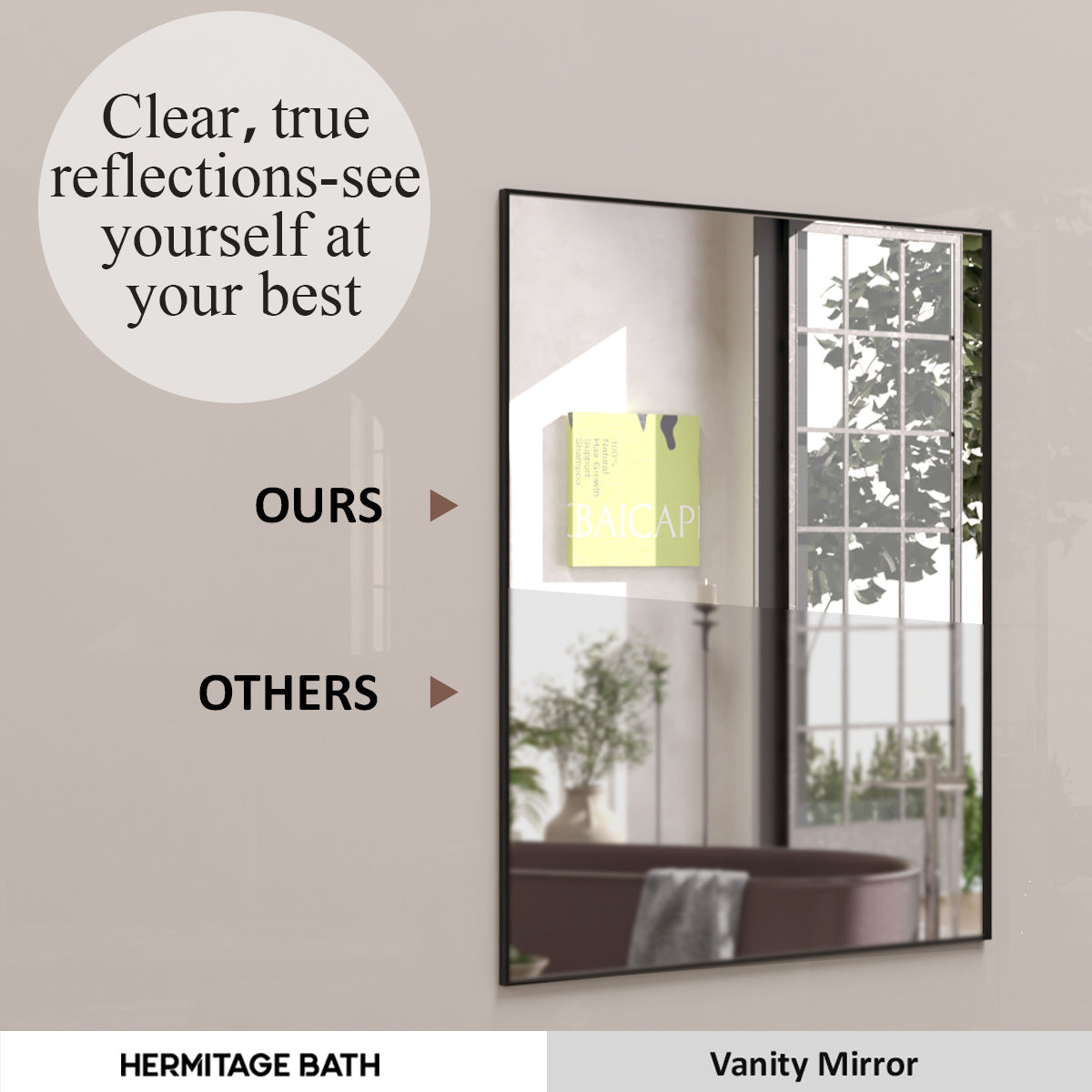 Sight 24 in. W x 30 in. H Rectangular Framed Wall Bathroom Vanity Mirror ZL2430MB-7