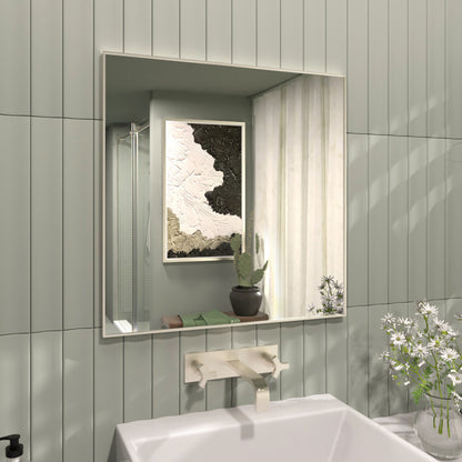 TaiMei 30 in. W x 30 in. H Rectangular Framed Wall Bathroom Vanity Mirror ZL3030-BN-02