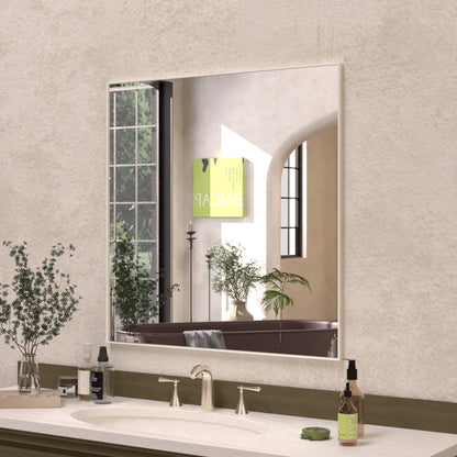 Sight 30 in. W x 30 in. H Rectangular Framed Wall Bathroom Vanity Mirror ZL3030BN-1