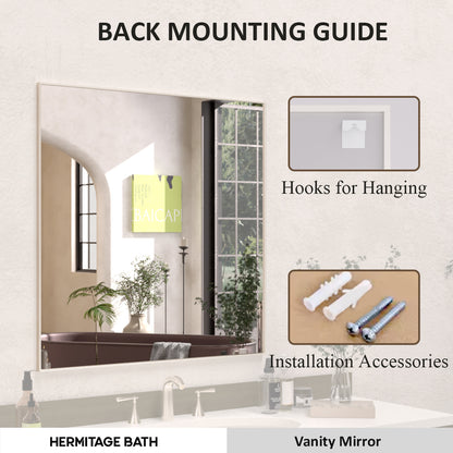 Sight 30 in. W x 30 in. H Rectangular Framed Wall Bathroom Vanity Mirror ZL3030BN-10
