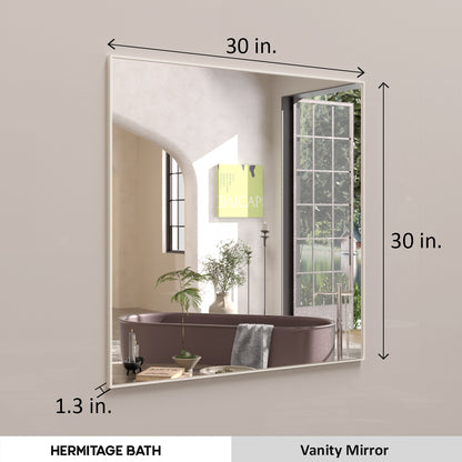 Sight 30 in. W x 30 in. H Rectangular Framed Wall Bathroom Vanity Mirror ZL3030BN-3