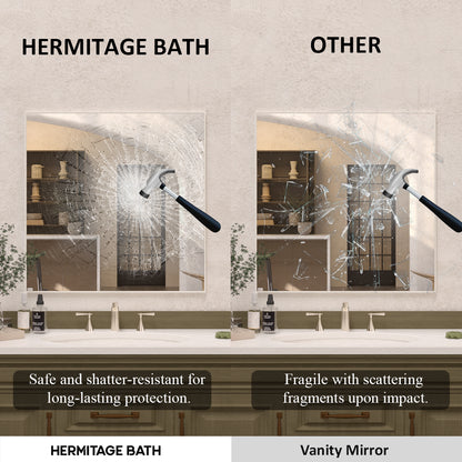 Sight 30 in. W x 30 in. H Rectangular Framed Wall Bathroom Vanity Mirror ZL3030BN-9