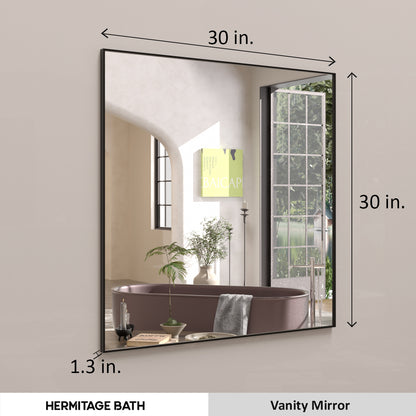 Sight 30 in. W x 30 in. H Rectangular Framed Wall Bathroom Vanity Mirror ZL3030MB-3