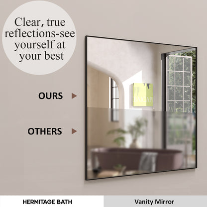 Sight 30 in. W x 30 in. H Rectangular Framed Wall Bathroom Vanity Mirror ZL3030MB-4